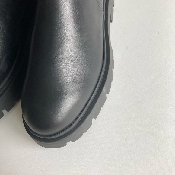 New Schutz Billie Casual Black Leather Lug Outsole Chelsea Boots size 6 - Picture 7 of 15